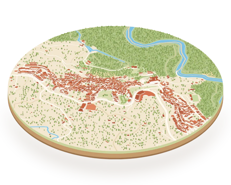 Maqueta 3D de Frigiliana